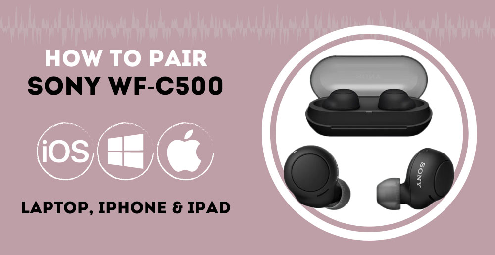 Charging case ONLY Sony WF-C500 headphones wireless earbuds Bluetooth  earphones