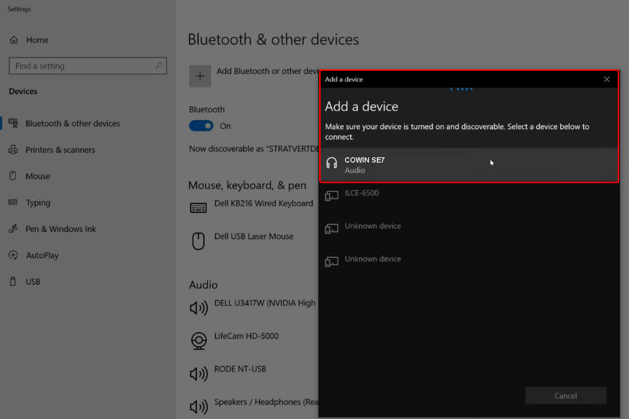 Cowin e7 bluetooth top pairing windows 10