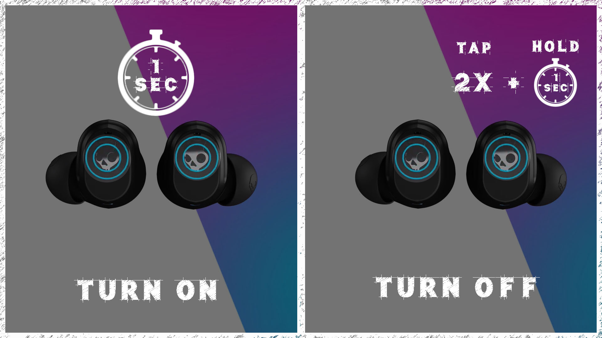 How To Turn ON/OFF Skullcandy Wireless Earbuds? (All Models) AudioGrounds